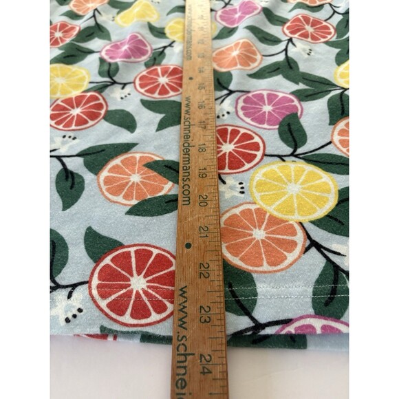 Hanna Andersson 2 Pc Pajama Short Set Size L Blue Sleeveless Cotton Citrus Fruit - Picture 8 of 16